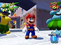 une photo d'Ã©cran de Super Mario Sunshine sur Nintendo Gamecube